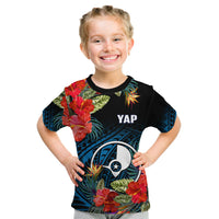 Yap State T Shirt FSM Hibiscus Flowers Mix Polynesian LT14 - Polynesian Pride