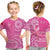 (Custom Personalised) Tonga Breast Cancer T Shirt KID Tongan Ngatu Pattern No One Fights Alone LT14 - Polynesian Pride