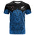 (Custom Text and Number) New Zealand Tiki Rugby T Shirt NZ Maori Koru Pattern Ver.05 LT14 Blue - Polynesian Pride