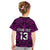 (Custom Text and Number) New Zealand Silver Fern Rugby T Shirt KID All Black Purple NZ Maori Pattern LT13 - Polynesian Pride