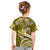 (Custom Personalised) Hawaii Flowers Wave T Shirt KID Kanaka Maoli Gold Polynesian LT13 - Polynesian Pride