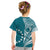 Cook Islands Tatau T Shirt KID Symbolize Passion Stars Version Blue LT13 - Polynesian Pride