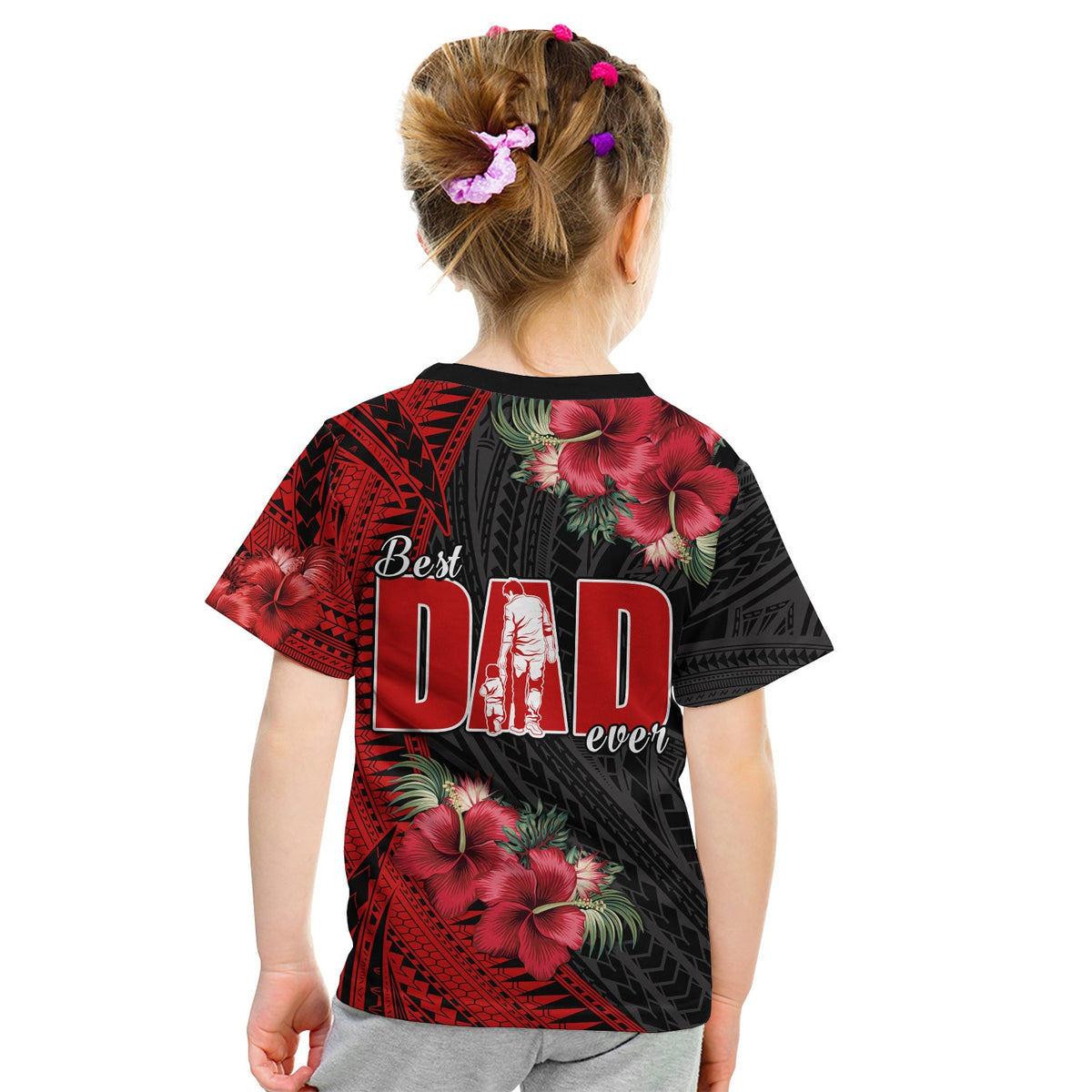 Happy Fathers Day T Shirt KID Polynesian Best Dad Ever LT13 - Polynesian Pride