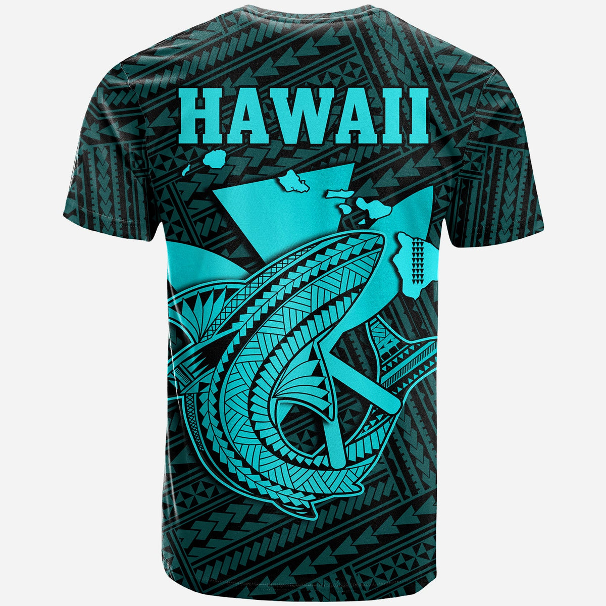 Custom Hawaii T Shirt Kakau Kanaka Maoli Combine Polynesian Shark Ver.04 LT14 - Polynesian Pride