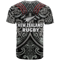 New Zealand Silver Fern Rugby T Shirt All Black NZ Maori Pattern LT13 - Polynesian Pride