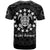 Cook Islands T Shirt Circle Pattern Mix Sea Turtle Black Version LT14 - Polynesian Pride