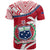 Samoa T Shirt Samoan Coat of Arms With Coconut Red Style LT14 - Polynesian Pride