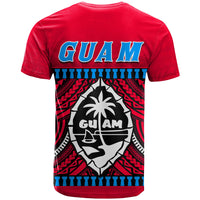Guam Chamorro T Shirt Latte Stone Red Polynesian Haligi LT13 - Polynesian Pride