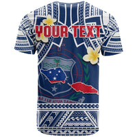 Custom Samoa T Shirt Samoan Plumeria Flowers Mix Polynesian Pattern LT14 - Polynesian Pride