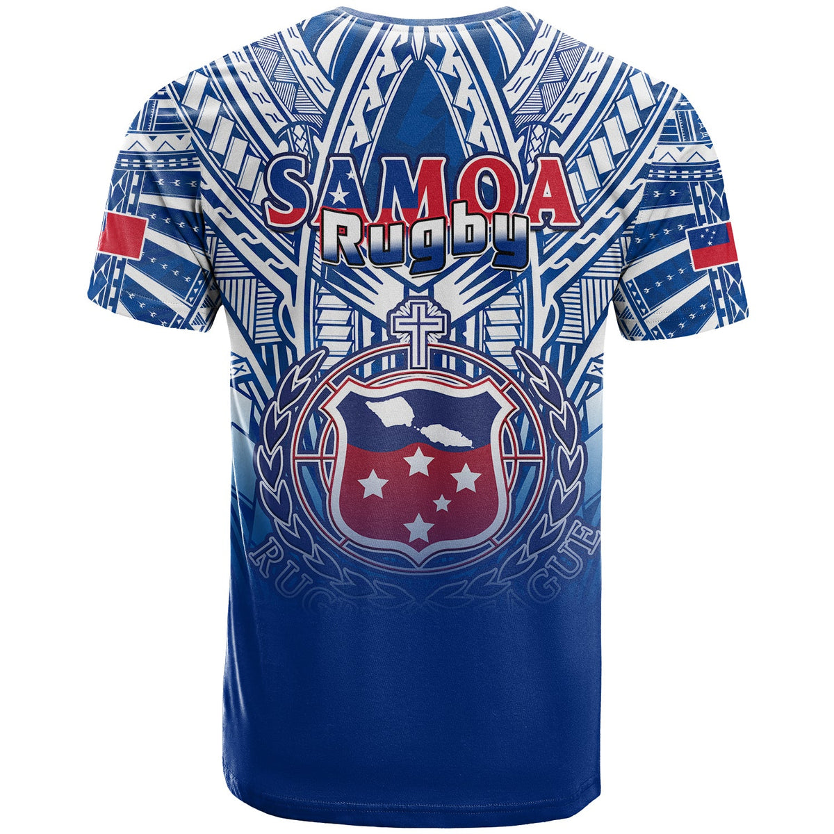 Samoa Rugby T Shirt Toa Samoa Polynesian Pacific Navy Version LT14 - Polynesian Pride