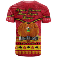 Papua New Guinea Christmas T Shirt Bird Of Paradise Bikpela Hamamas Blong Dispela Krismas LT14 - Polynesian Pride
