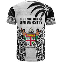 Fiji University T Shirt National Fijian Tapa Pattern White LT14 - Polynesian Pride