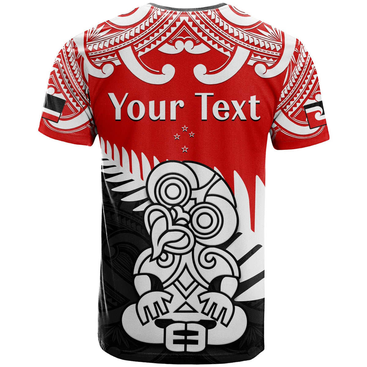 Custom Waitangi Day T Shirt Tino Rangatiratanga Flag With Tiki Maori Fern LT14 - Polynesian Pride