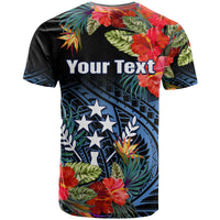 Custom Kosrae State T Shirt FSM Hibiscus Flowers Mix Polynesian LT14 - Polynesian Pride