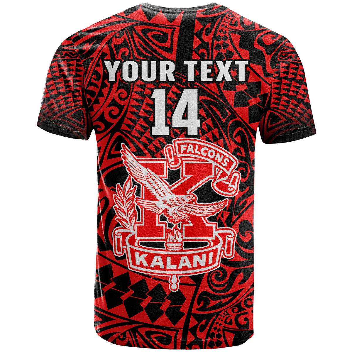 (Custom Text and Number) Hawaii T Shirt Kalani High School Tribal Kakau LT14 - Polynesian Pride