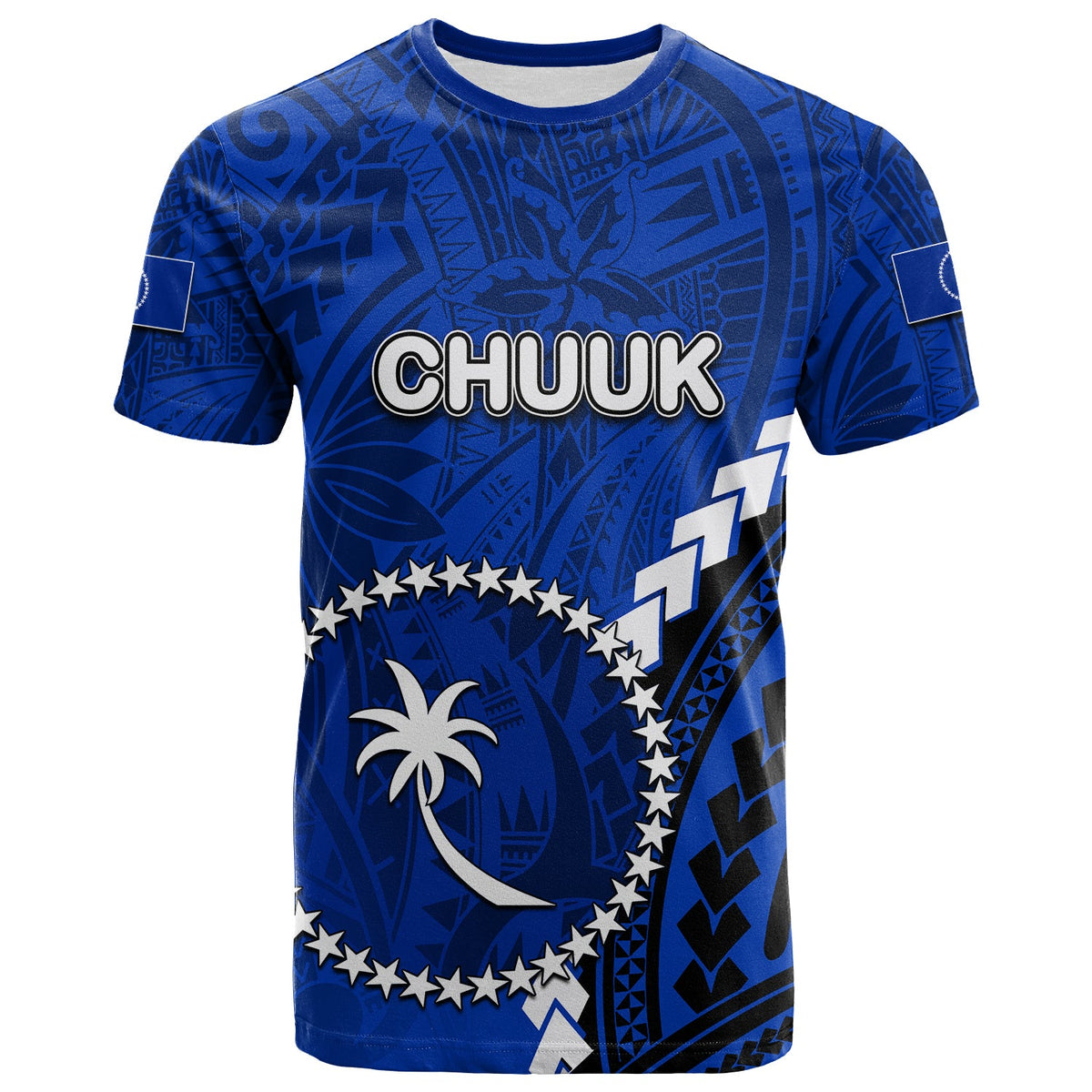 Custom Chuuk T Shirt Polynesian Style LT6 Blue - Polynesian Pride