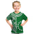 (Custom Text and Number) Cook Islands Tatau T Shirt KID Symbolize Passion Stars Version Green LT13 - Polynesian Pride