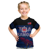 Toa Samoa Rugby T Shirt KID Uso Aso Uma Go Champions Blue LT13 - Polynesian Pride