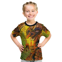(Custom Personalised) Hei Tiki Maori T Shirt KID Fern Aotearoa Ta Moko Sun LT13 Youth XL Size14 - Polynesian Pride