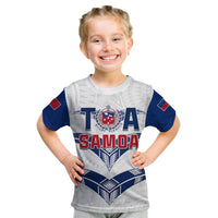 Toa Samoa Rugby T Shirt KID Siamupini Proud White LT13 - Polynesian Pride
