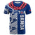 (Custom Text and Number) Toa Samoa Rugby T Shirt Siamupini Ula Fala Blue LT13 - Polynesian Pride