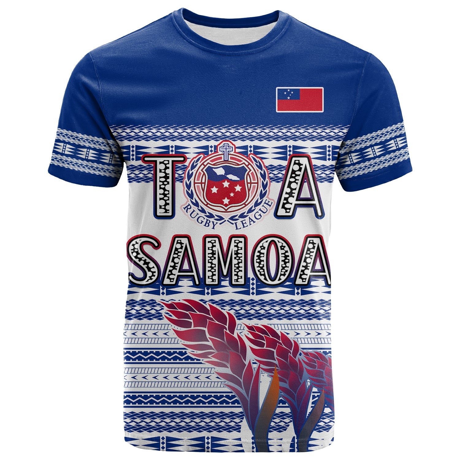 Toa Samoa Rugby T Shirt Uso Aso Uma Go Champions White LT13 White - Polynesian Pride