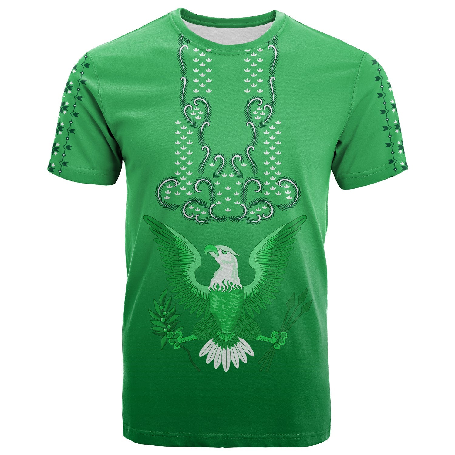 Philippines T Shirt Sun Filipino Green Barong LT13 Green - Polynesian Pride