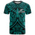 (Custom Text and Number) New Zealand Silver Fern Rugby T Shirt All Black Turquoise NZ Maori Pattern LT13 Turquoise - Polynesian Pride