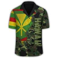Kanaka Flag Camo Pattern Hawaiian Shirt - Chad Style - AH - Polynesian Pride