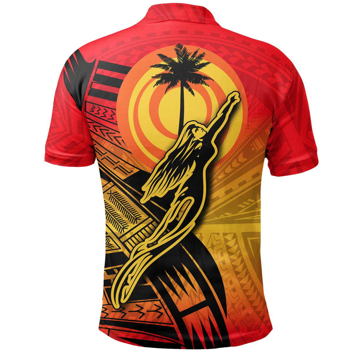 American Samoa Polo Shirt Taema Leone - Polynesian Pride