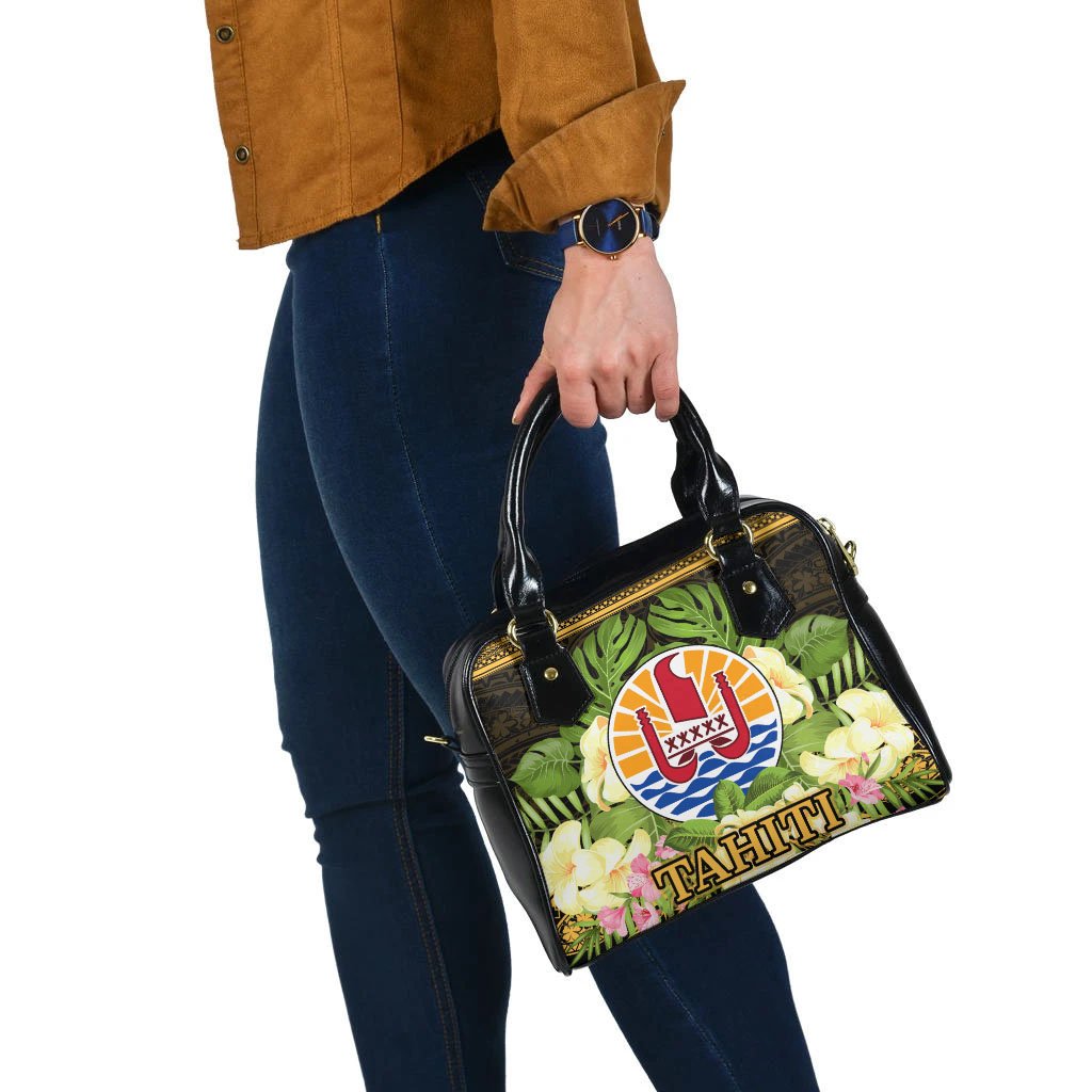 Tahiti Shoulder Handbag - Polynesian Gold Patterns Collection - Polynesian Pride