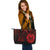 Tahiti Leather Tote - Red Color Cross Style - Polynesian Pride