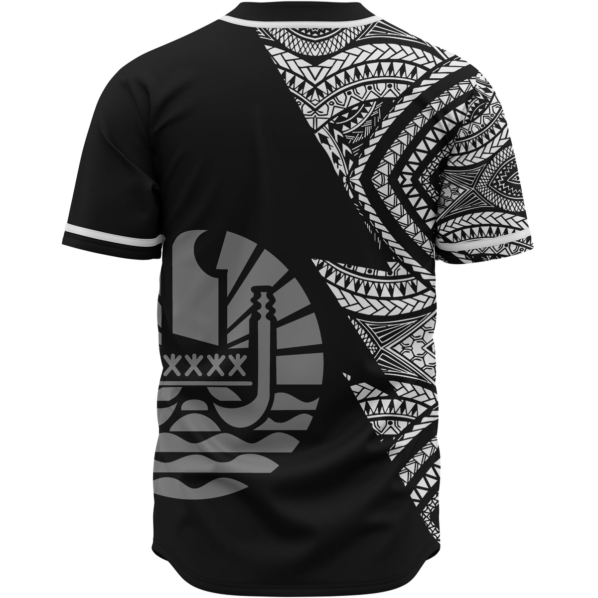 Tahiti Custom Personalized Baseball Shirt - Flash Style White - Polynesian Pride