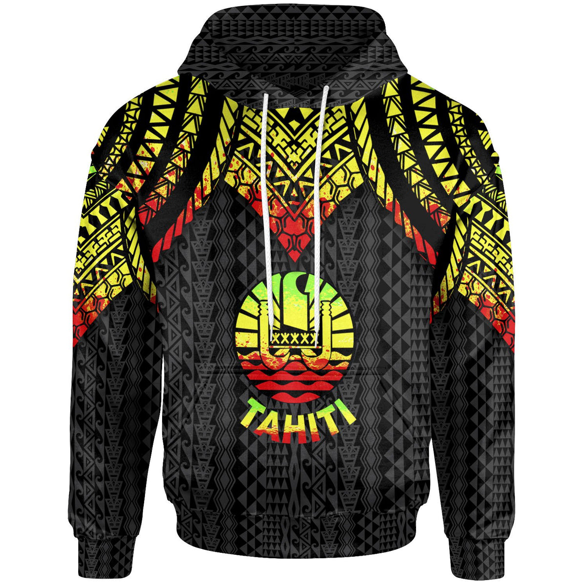 Tahiti Hoodie Polynesian Armor Style Reagge Unisex Reagge - Polynesian Pride