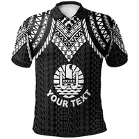 Tahiti Custom Polo Shirt Polynesian Armor Style Black Unisex Black - Polynesian Pride