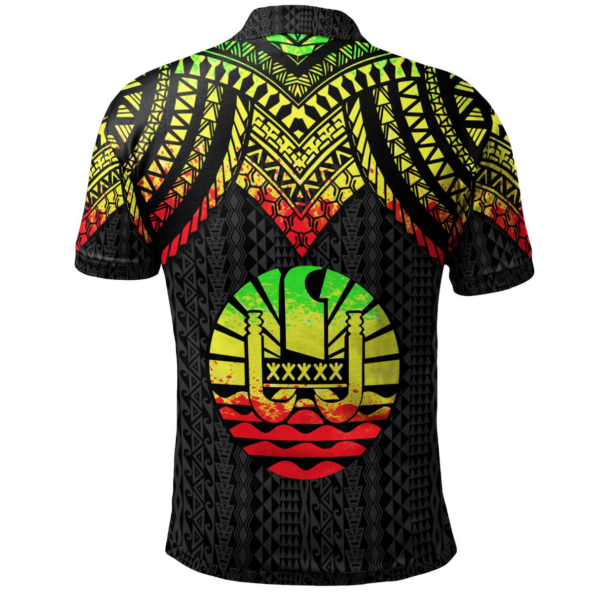 Tahiti Custom Polo Shirt Polynesian Armor Style Reagge - Polynesian Pride
