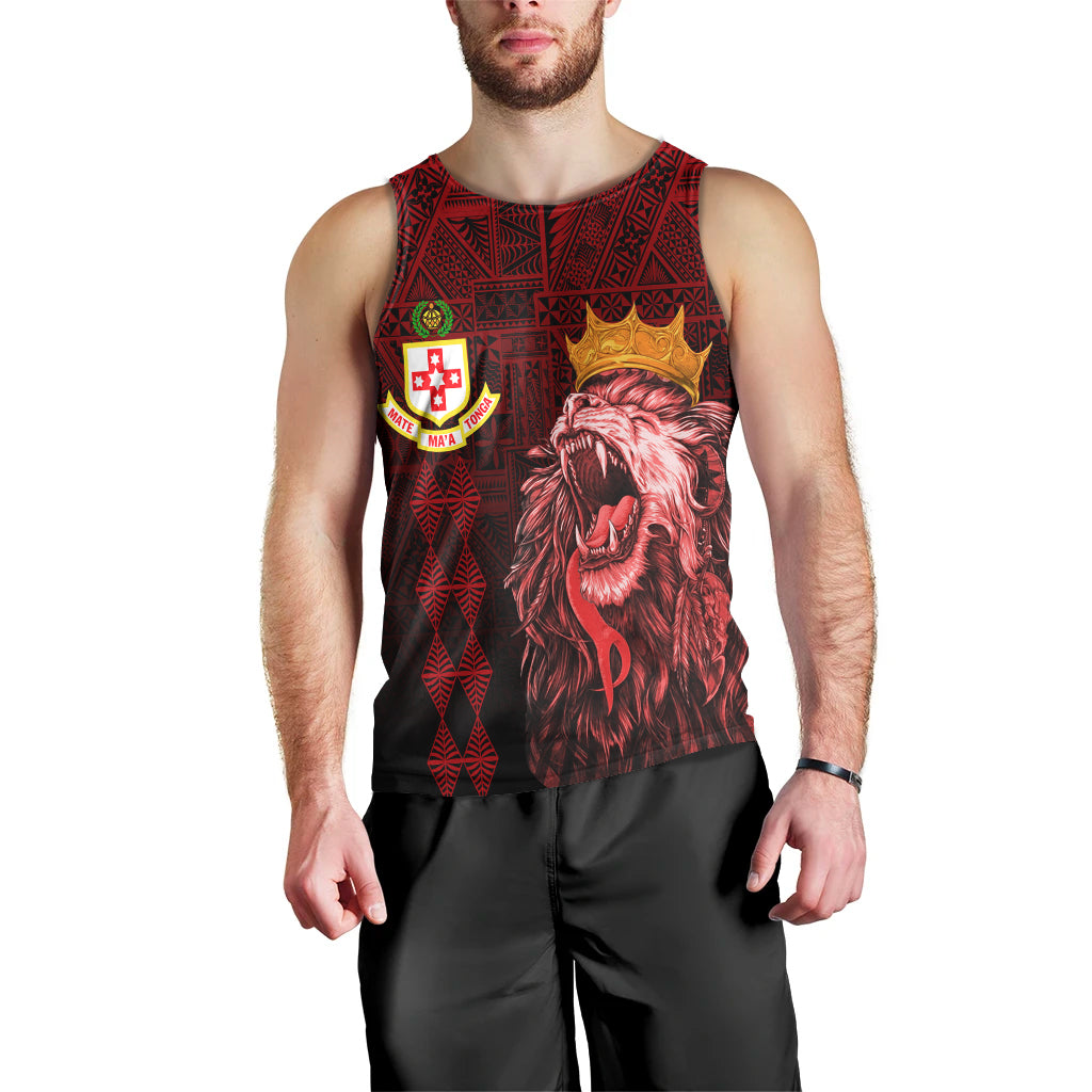 (Custom Personalize) Kolisi Tonga 'Atele Old Boys Men's Tank Top Red Lions LT7 - Polynesian Pride