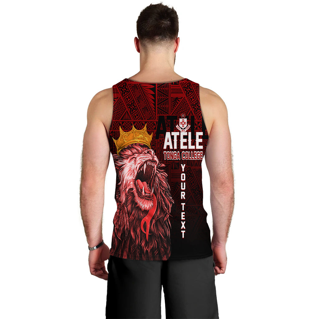 (Custom Personalize) Kolisi Tonga 'Atele Old Boys Men's Tank Top Red Lions LT7 - Polynesian Pride
