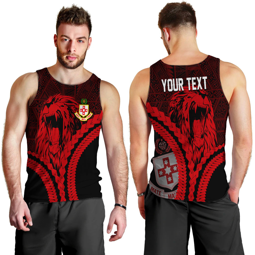 Kolisi Tonga 'Atele Personalised Men Tank Top Roaring Lion LT7 - Polynesian Pride