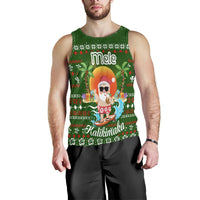 Hawaiian Santa Claus Mele Kalikimaka Men's Tank Top - Aviv Style - Green - AH - Polynesian Pride