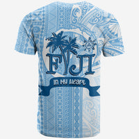 Fiji Tapa Pattern with Hibiscus T Shirt Fiji In My Heart LT7 - Polynesian Pride