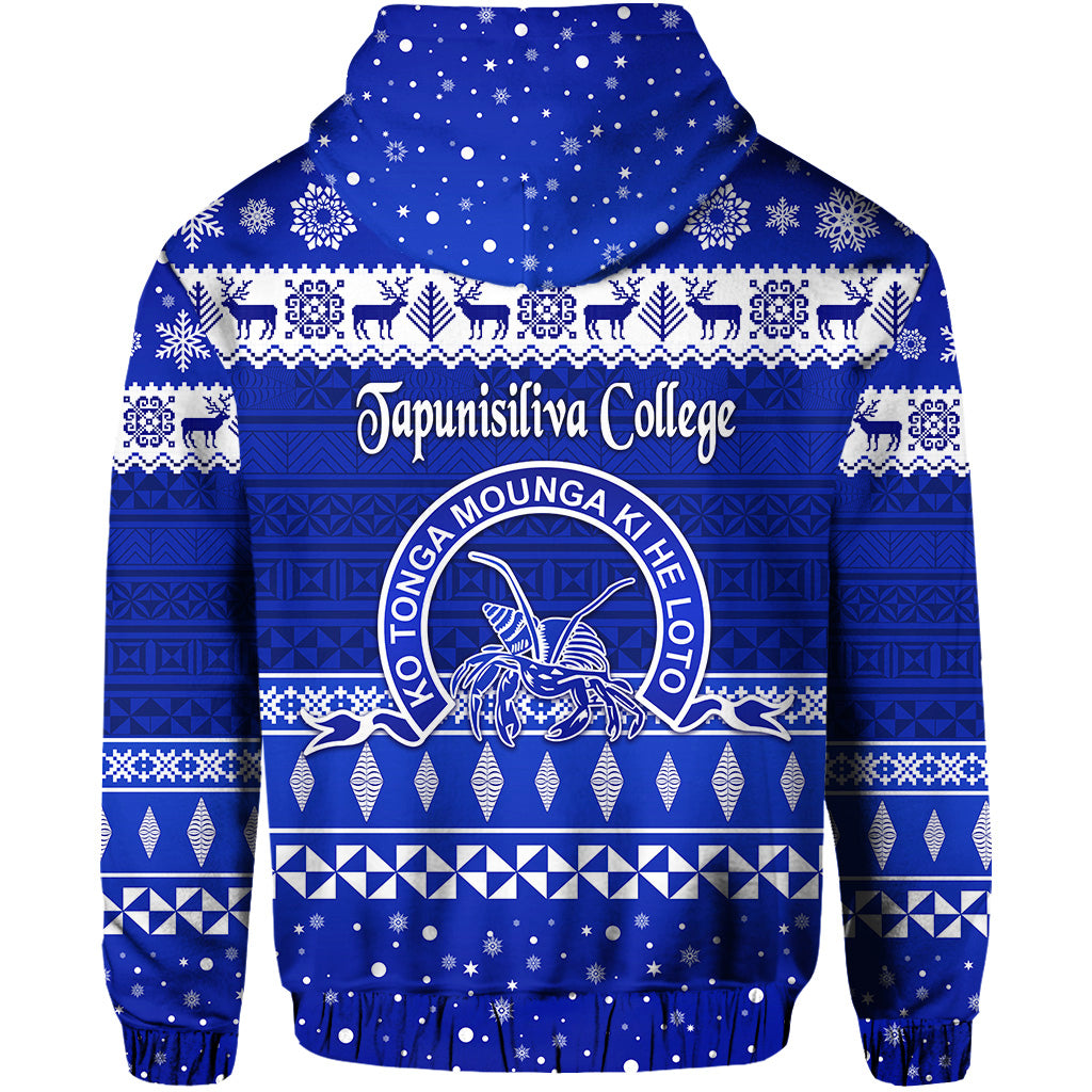 Tapunisiliva College Christmas Zip Hoodie Simple Style LT8 - Polynesian Pride