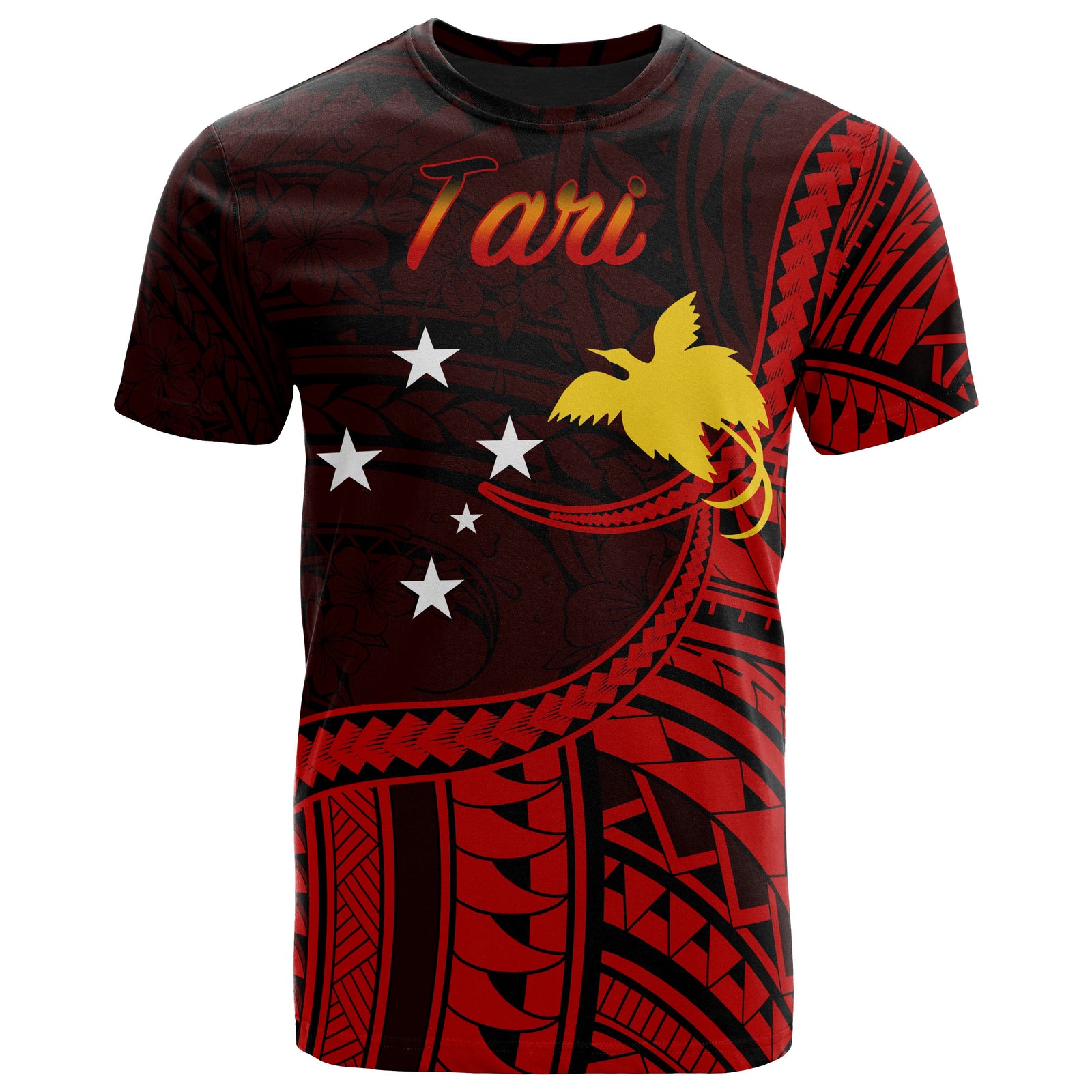 Papua New Guinea T Shirt Tari Polynesian Patterns Unisex Black - Polynesian Pride