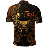 Custom Taurus Zodiac Polynesian Polo Shirt Unique Style Gold LT8 - Polynesian Pride