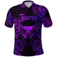 Taurus Zodiac Polynesian Polo Shirt Unique Style Purple LT8 - Polynesian Pride
