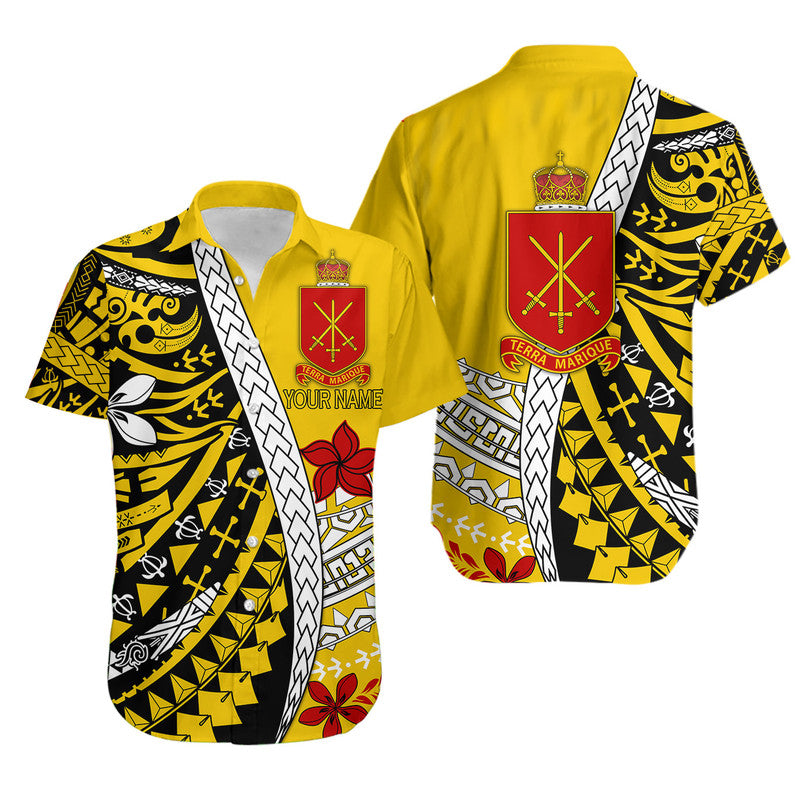 (Custom Personalised) Tonga Terra Marique Hawaiian Shirt Gold Polynesian Minimalist Style LT9 Unisex Gold - Polynesian Pride
