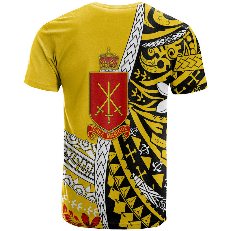 Tonga Terra Marique T Shirt Gold Polynesian Minimalist Style LT9 - Polynesian Pride