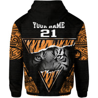 Custom Papua New Guinea Lae Snax Tigers Hoodie Polynesian Tiger Face LT9 - Polynesian Pride