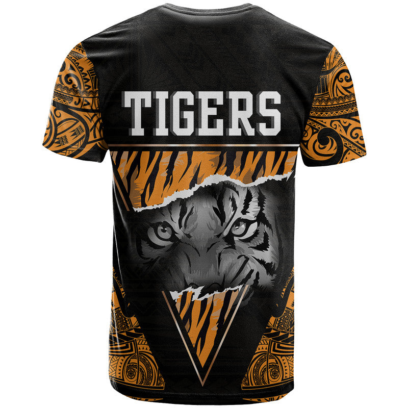 Papua New Guinea Lae Snax Tigers T Shirt Polynesian Tiger Face LT9 - Polynesian Pride