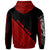 Vanuatu Custom Hoodie Polynesian Diagonal Pattern Red - Polynesian Pride